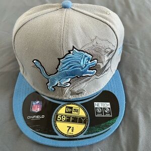 NFL Detroit Lions New Era On Field 59 FIFTY Fitted Hat-size 7 5/8